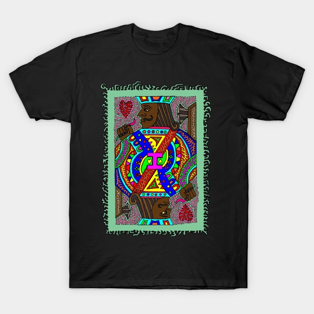 Jack of Hearts - Multi-colored T-Shirt by NightserFineArts